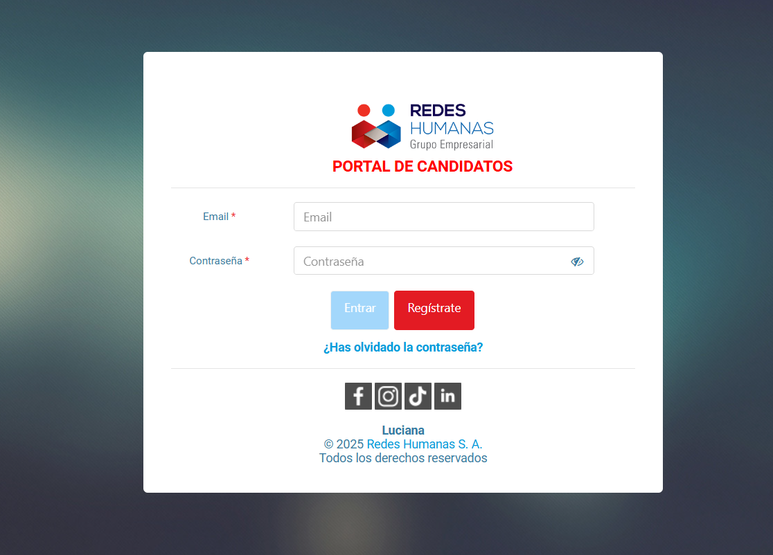 Login Candidatos