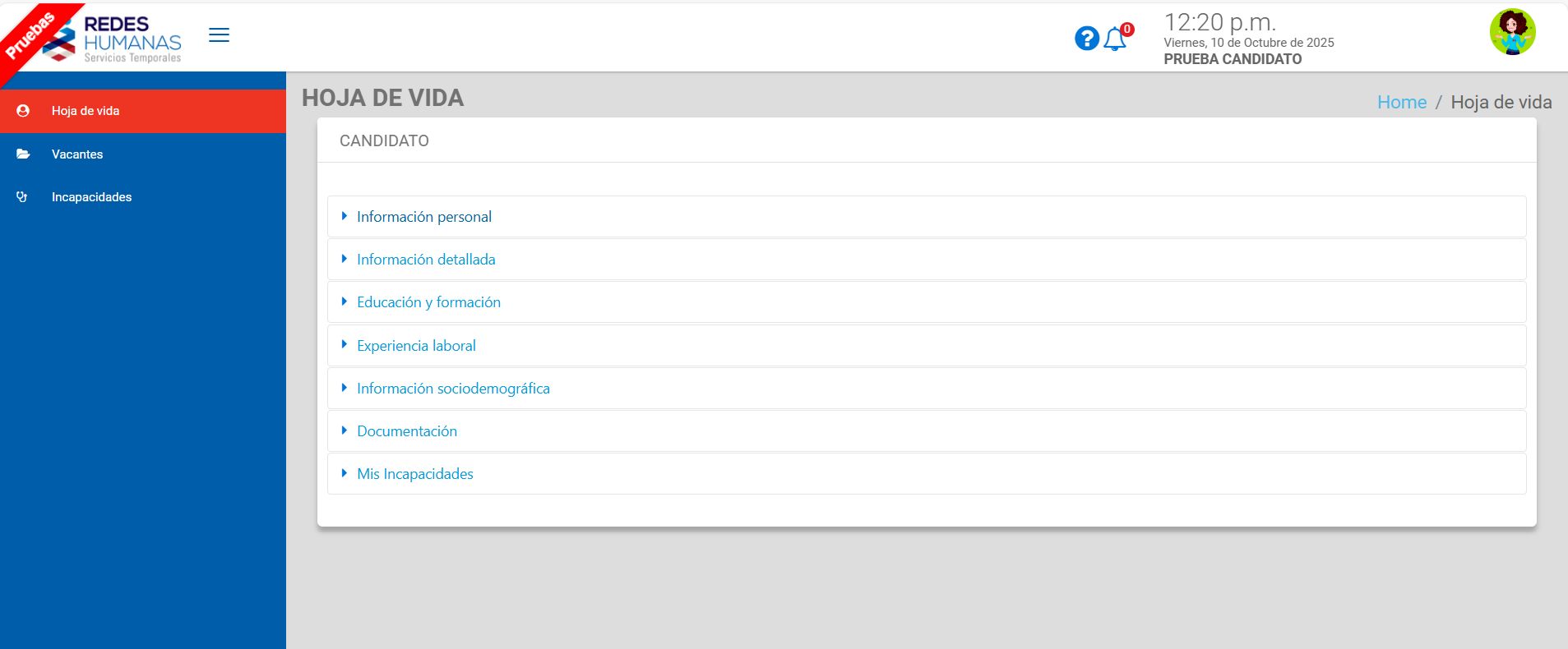 Candidate Portal